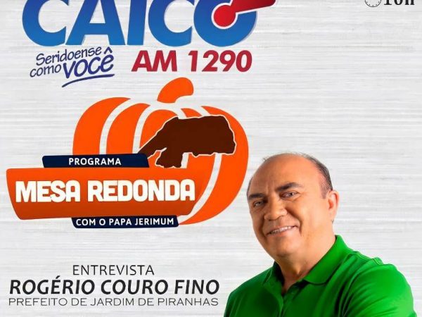 Rogério Couro Fino será entrevistado pelos radialistas Jarles Cavalcanti e Max Flávio. — Foto: Divulgação