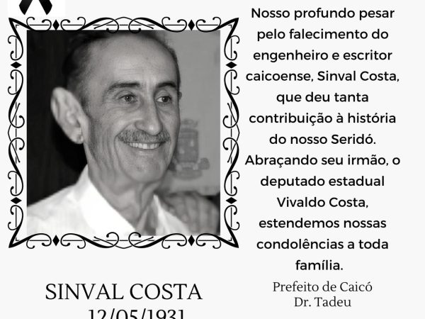 Engenheiro Civil Sanitarista, Sinval Costa morreu aos 90 anos no Recife (PE). — Foto: Reprodução