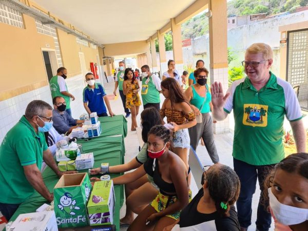Foram quase 2 mil atendimentos realizados na Escola Estadual Professor Severino Bezerra de Melo, em Natal. — Foto: Divulgação
