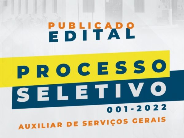 O Processo será realizado para selecionar 01 (um) cargo para Auxiliar de Serviços Gerais (ASG). — Foto: Divulgação