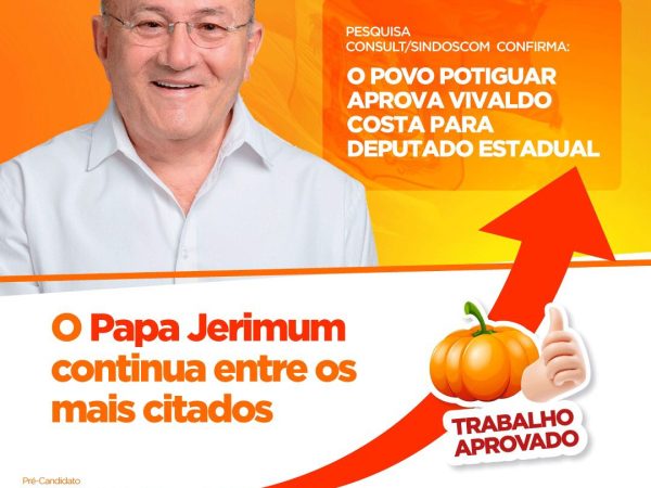 Vivaldo é pré-candidato a deputado estadual e disputará seu décimo mandato no legislativo potiguar. — Foto: Divulgação