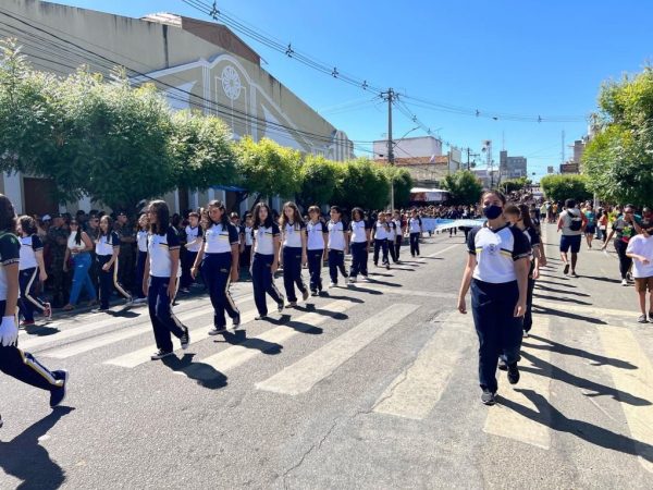 O desfile foi dividido em dois grupos especiais e três formados por escolas estaduais, municipais e privadas. — Foto: Divulgação