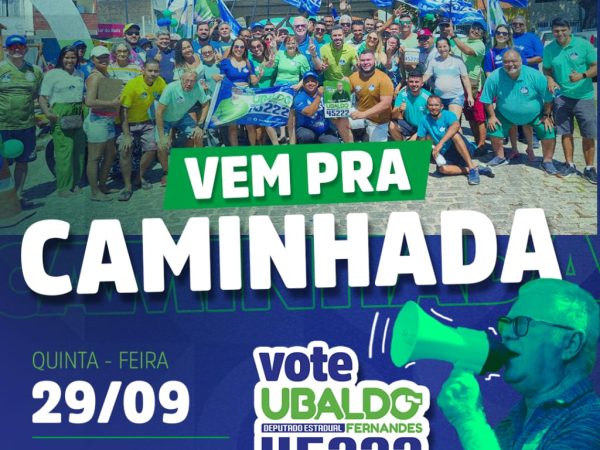 Ubaldo convida todos que o apoiam e militam com ele para a renovação deste importante mandato. — Foto: Divulgação