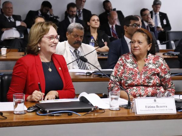 Zenaide Maia e Fátima Bezerra durante audiência na Comissão de Desenvolvimento Regional e Turismo — Foto: Divulgação