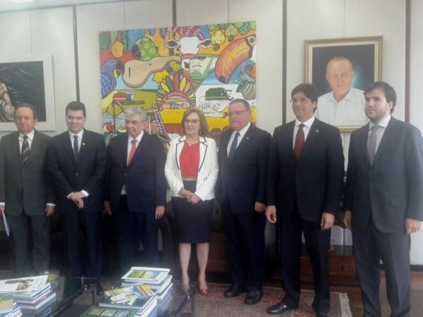 Zenaide Maia em reunião com Ministro da Agricultura em Brasília (Foto: Divulgação)