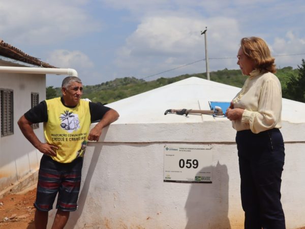 As cisternas foram construídas graças à emenda no valor de R$ 500 mil, destinada pela senadora. — Foto: Alanny Brito