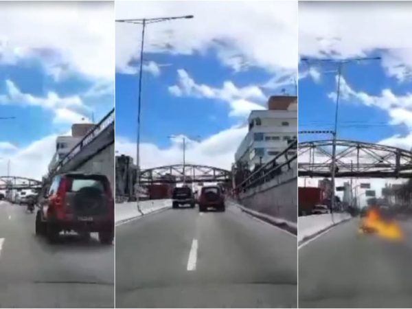 Batida aconteceu na Avenida Salgado Filho, em Natal, neste domingo — Foto: Divulgação