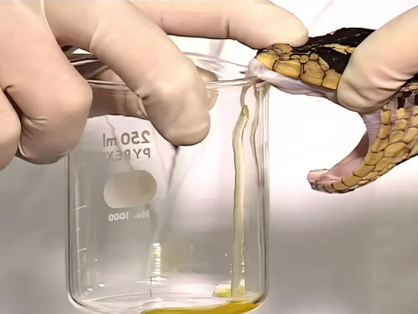 São Paulo (SP) - Extração de veneno de serpente peçonhenta para a fabricaçao do soro antiofídico. Foto: Instituto Vital Brasil
