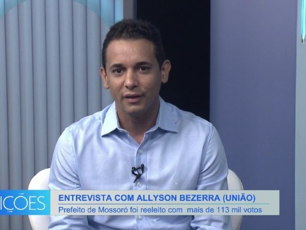 Allyson Bezerra (União Brasil), prefeito de Mossoró, concede entrevista ao Bom Dia RN — Foto: Inter TV Cabugi/Reprodução