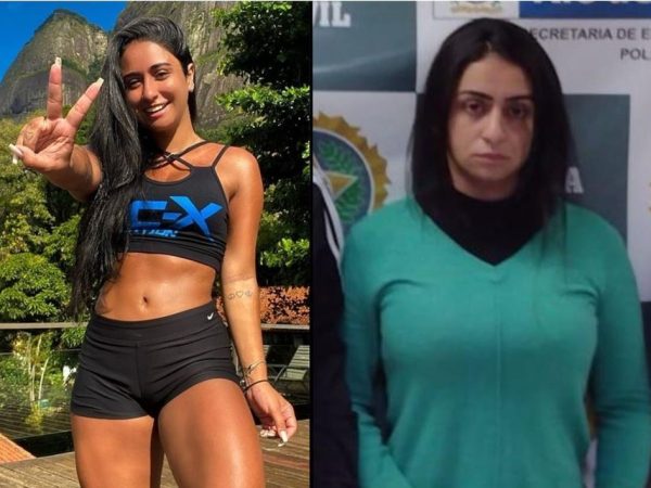 Anna Carolina nas redes sociais e no dia da prisão: estelionatária, segundo a polícia — Foto: Reprodução/Redes sociais