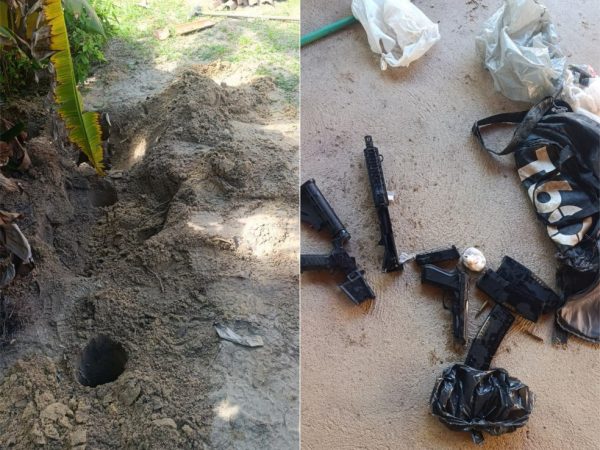 Fuzil foi apreendido em comunidade em Mossoró — Foto: Divulgação