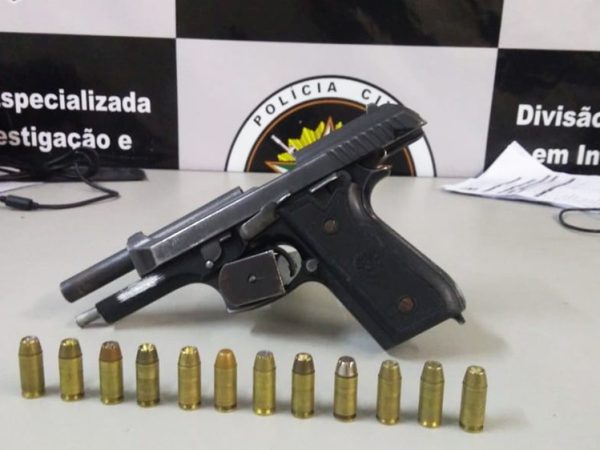 Arma do policial civil André Severiano foi recuperada — Foto: Polícia Civil do RN/Divulgação
