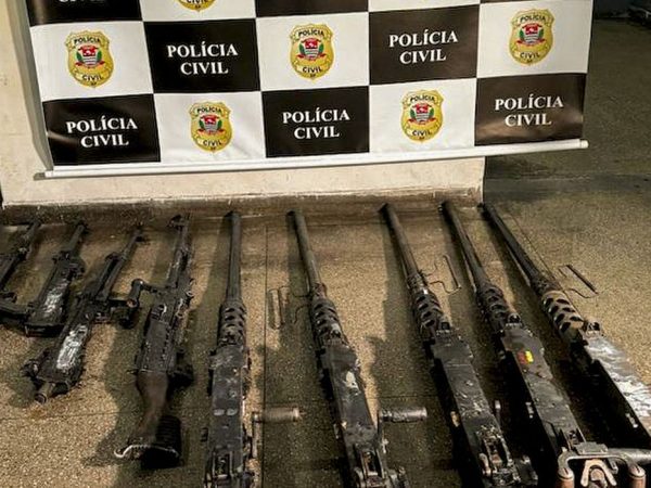 São Paulo (SP) 21/10/2023 – A Polícia Civil de São Paulo encontrou, na madrugada deste sábado (21), nove metralhadoras do Exército Brasileiro, que haviam sido furtadas do do Comando Militar do Sudeste, em Barueri. 
Foto: Governador Tarcísio de Freitas/Instagram