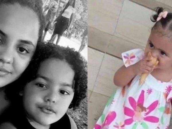 Jaqueline Soares e seus filhos, Riquelmy e Maria Helena, morreram em deslizamento de barreira no Recife — Foto: Reprodução/Whatsapp