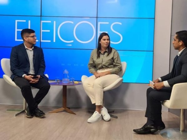 Gabi Trajano (Avante) participa de entrevista no Bom Dia RN — Foto: Fernanda Zauli