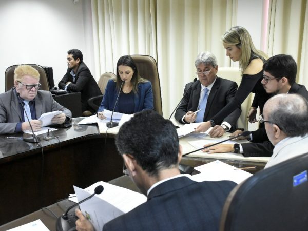 Reunião na Comissão de Finanças e Fiscalização da Assembleia Legislativa — Foto: João Gilberto