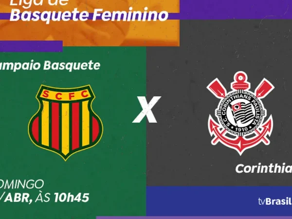 Brasília (DF), 10/04/2025 - Arte Liga de Basquete Feminino: TV Brasil exibe Sampaio Basquete X Corinthians. Arte/Agência Brasil
