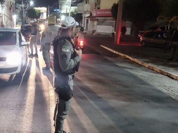 Blitz da Operação Lei Seca em Caicó/RN — Foto: Divulgação/PM