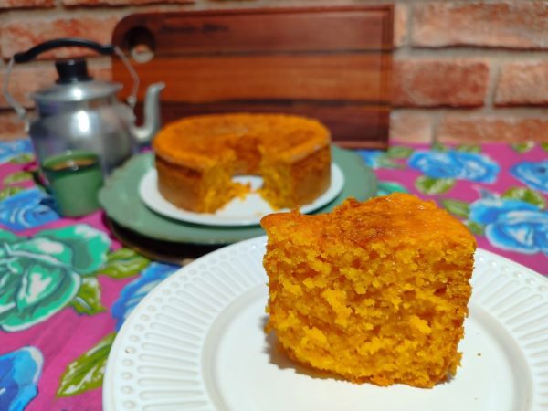 Bolo de jerimum com coco — Foto: Inter TV Costa Branca