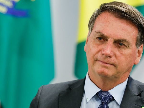Discurso de Bolsonaro aconteceu na Câmara Municipal de Eldorado, cidade onde passou a infância — Foto: Reprodução