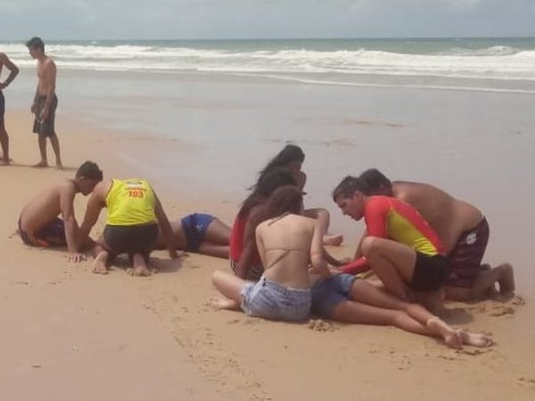 Ocorrência foi registrada em local de correnteza na praia de Búzios, no litoral Sul potiguar — Foto: Cedida