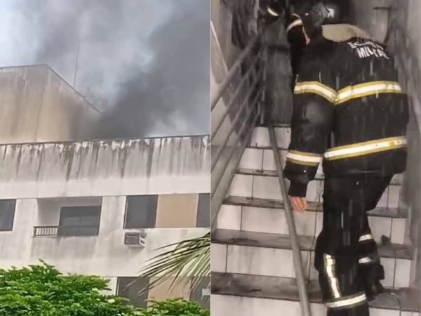 Incêndio aconteceu em condomínio em Parnamirim, na Grande Natal — Foto: Redes sociais