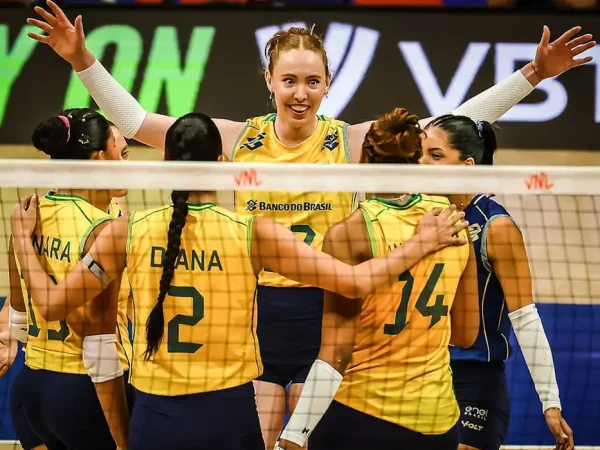 Brasil vence Países Baixos (Holanda) por 3 sets a 1 na estreia da Liga das nações de vôlei feminino - seleção feminina de vôlei - em 3/06/2026