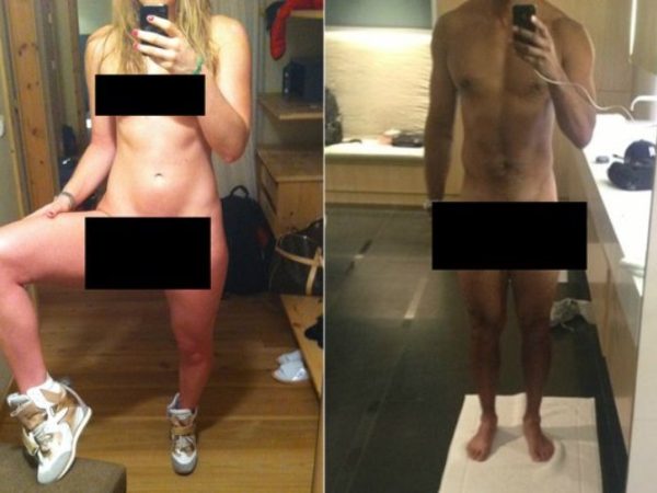 Golfista e esquiadora foram vítimas de "nude selfie" por conta de celular hackeado (REPRODUÇÃO / Lindsey Vonn e Tiger Woods têm fotos vazadas)