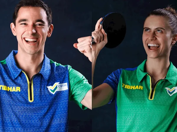 Hugo Calderano e Bruna Takahashi avançam às quartas de final nas disputas individuais da etapa da Copa do Mundo de tênis de mesa em  Macau  em 17/04/2025