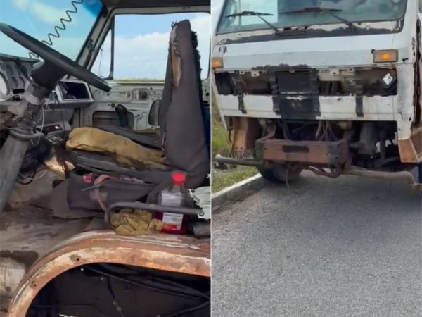 caminhao Caminhão foi apreendido pela PRF na BR-101 no RN — Foto: Divulgação/PRF