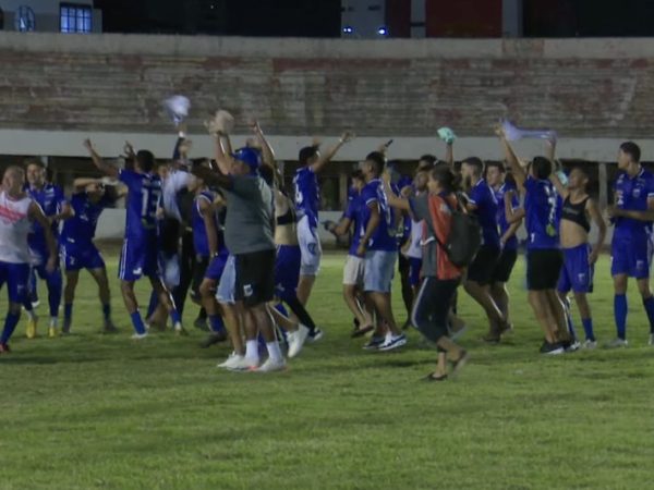 Mossoró festeja título da segunda divisão do Campeonato Potiguar — Foto: Reprodução/TV FNF