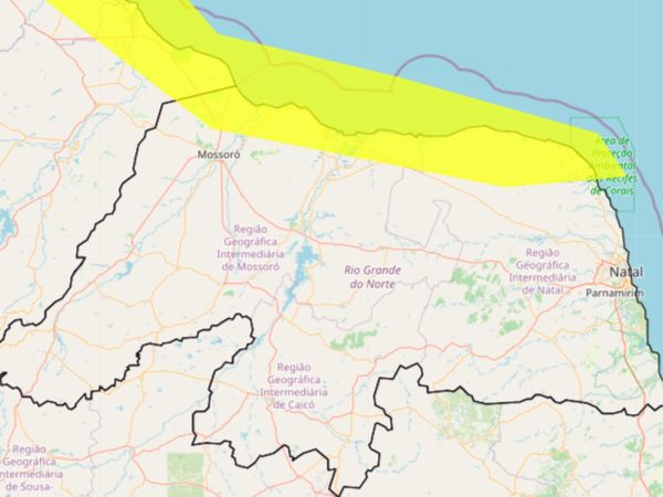 Alerta de ventos costeiros para o RN — Foto: Divulgação/Inmet