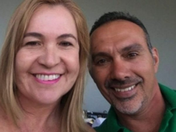 Casal Márcio Rodriguese Maira Gomes foi encontrado morto em quarto de motel (Foto: Reprodução/TV Anhanguera)
