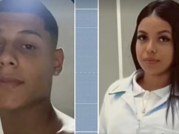 À esquerda, Guilherme Pereira, e no lado direito da imagem, Ana Luiza — Foto: TV Cabo Branco
