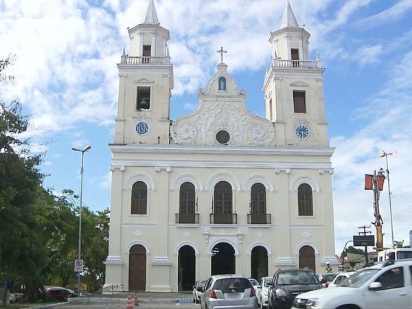 Catedral Basílica de Nossa Senhora das Neves, em João Pessoa — Foto: TV Cabo Branco/Reprodução