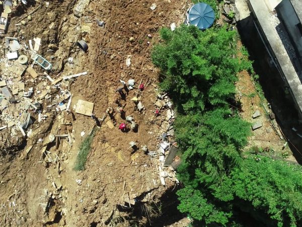 Imagens de drone das áreas de deslizamento de encosta em Petrópolis, em decorrência das fortes chuvas que atingiram, a região serrana do Rio de Janeiro