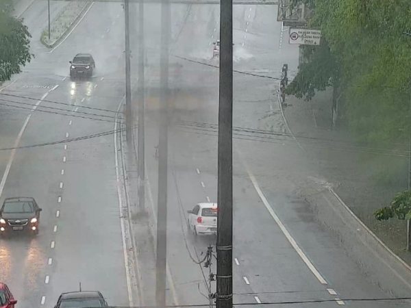 Chuva em João Pessoa — Foto: Reprodução/Semob-JP