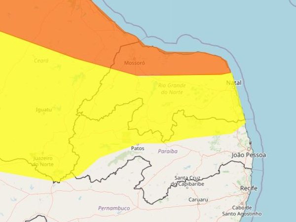 Alertas de chuvas do Inmet para todo o RN — Foto: Divulgação/Inmet