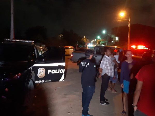Acidente foi registrado na Rua Vereador Sérgio Dieb, no bairro Lagoa Azul. — Foto: Sérgio Henrique Santos/Inter TV Cabugi