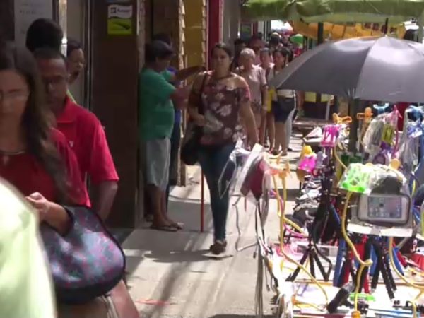 Comércio de João Pessoa — Foto: TV Cabo Branco/Reprodução