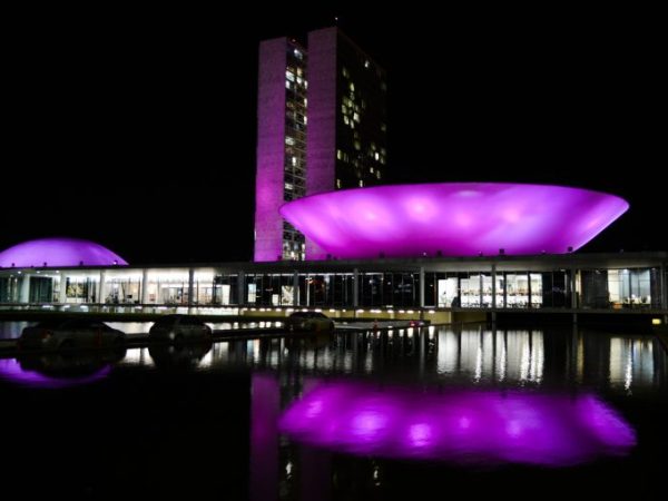 Congresso Nacional iluminado de roxo - Dia Mundial da Conscientização da Epilepsia - Purple Day - Epilepsia - Doença neurológica
