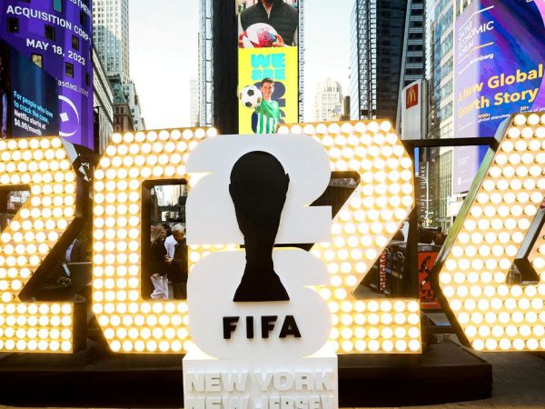 Evento da Copa do Mundo de 2026 em Nova York
18 de maio de 2023    REUTERS/Brendan McDermid