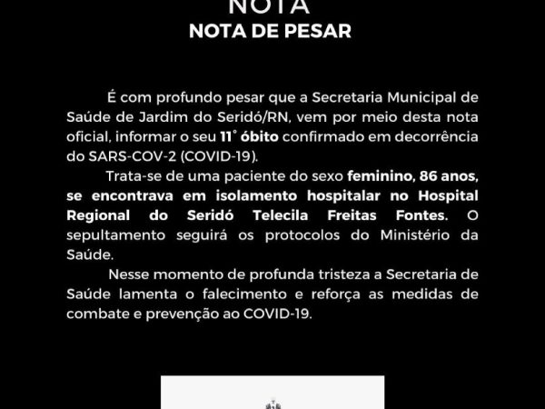 Hospital Regional Telecila Freitas Fontes confirmou a morte através do seu boletim diário. — Foto: Instagram/Reprodução