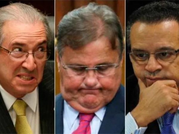 Eduardo Cunha, Geddel Vieira e Henrique Eduardo Alves - Reprodução