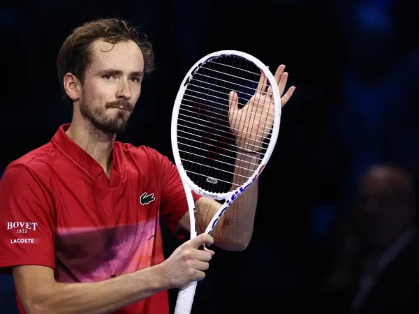Daniil Medvedev no ATP Finals
 12/11/2024   REUTERS/Guglielmo Mangiapane