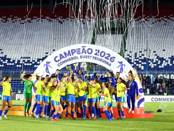 ASSUNÇÃO - 10/05/2026 - SELEÇÃO FEMININA DERROTA ARGENTINA E É CAMPEÃ DO SUL-AMERICANO SUB-17. FOTO - STAFF IMAGES / CBF