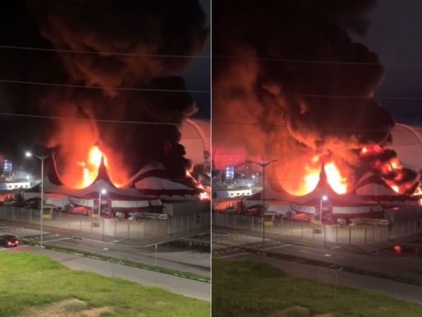 Incêndio atinge Circo do Tirulipa em Natal — Foto: Reprodução