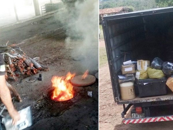 Droga foi incinerada em uma fábrica de tijolos e telhas em São Gonçalo do Amarante, na Grande Natal (Foto: Divulgação/Polícia Civil)