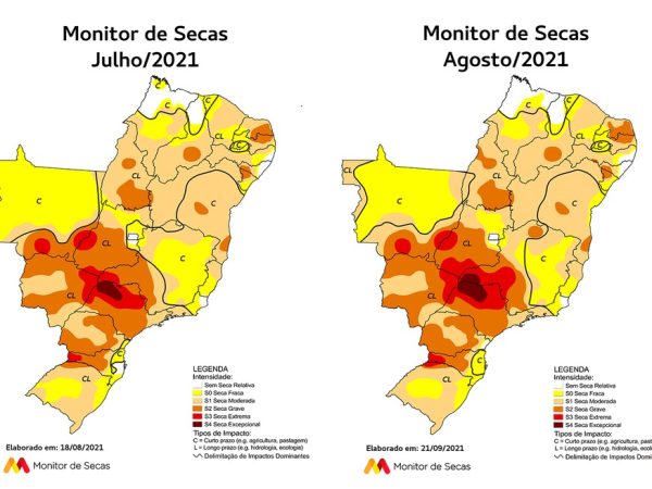 Monitor da Seca aponta aumento da área de estiagem grave no Rio Grande do Norte em agosto — Foto: ANA