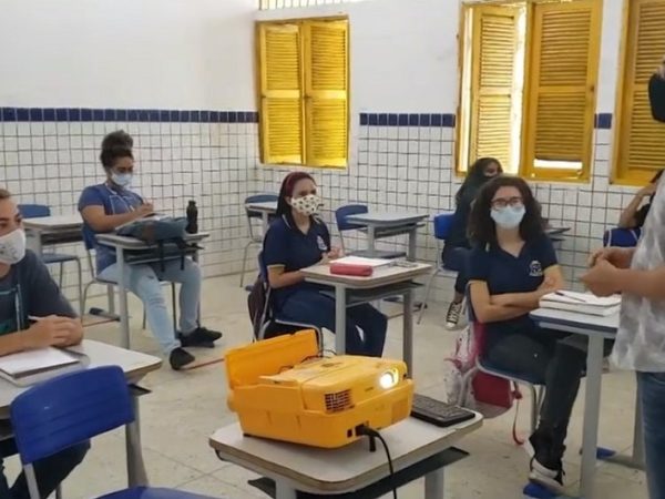 Escolas da rede pública do RN podem ter aulas presenciais com ate 100% dos alunos (Arquivo) — Foto: Reprodução/Inter TV Cabugi